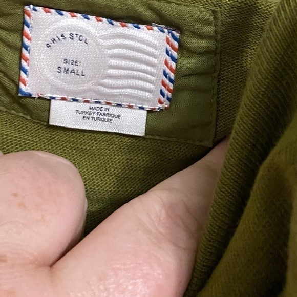 anthropolgie Postmark Olive Green One-shoulder Top size Sm - Picture 4 of 6